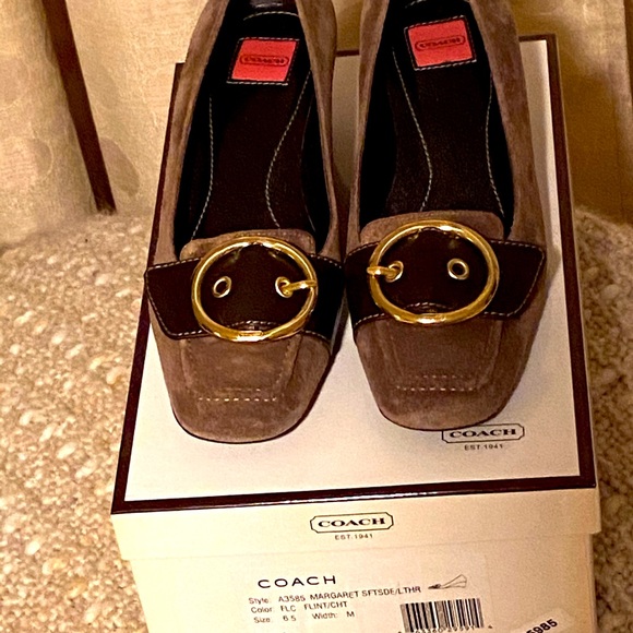 Coach Margaret Leather/suede shoes - NWOT